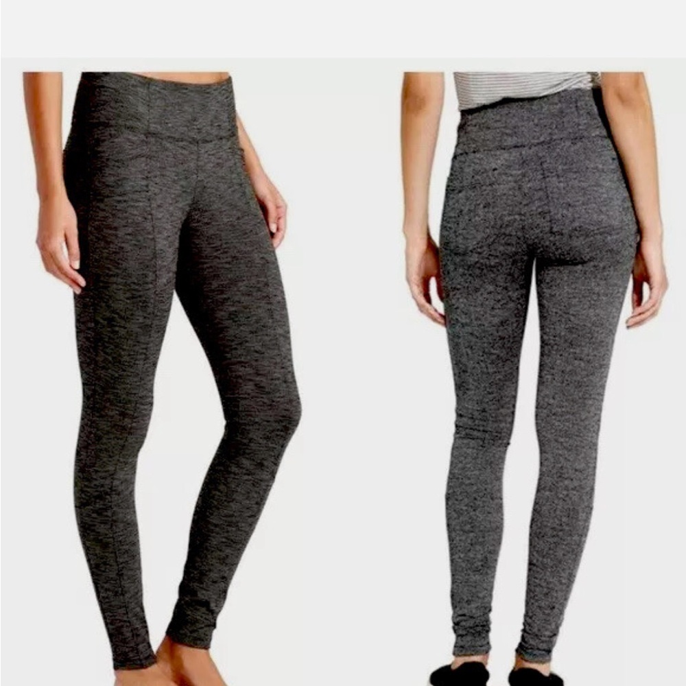 Athleta Metro Space Dye High Rise Legging - Black/Grey, Size S